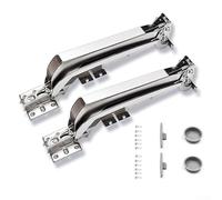 Charnière de porte à ouverture latérale, 180° parallèle en acier robuste et alliage d'aluminium avec amortisseur pour une fermeture silencieuse en douceur, portes coulissantes d'armoire, de placard