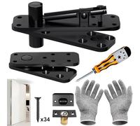 Charnière de porte cachée, charnière pivotante - Charge de 258,5 kg - Kit de porte robuste à 360 ° - Charnières invisibles pour porte secrète, quincaillerie pour portes secrètes, bibliothèque