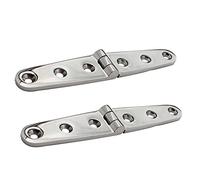 CharnièRe De Porte,CharnièRe Inox Charnière à sangle en acier inoxydable 2 pcs avec 6 trous 152mm miroir vernis marin de bateau marin matériel de portes coulantes