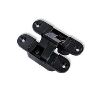 Charnière de porte d'armoire Charnières invisibles tridimensionnelles Porte en bois Portes aveugles pliantes croisées à 180 degrés l'intérieur et l'extérieur cachées ouvertes Armoire(Black,Left open)