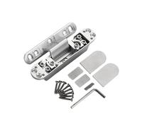 Charnière de porte discrète invisible à 125 degrés - Charnières réglables en alliage d'aluminium - Matériel de meubles dissimulé - Porte cachée