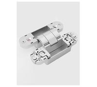 Charnière de porte dissimulée, 2 pièces, ouverture à 180 degrés, charnière dissimulée, réglable en 3 directions, silencieuse et invisible for portes(Silver,160 * 28mm)