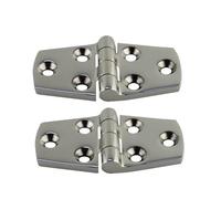 Charnière de porte dissimulée pour armoire superpo 2 Charnières De Porte En Acier Inoxydable Moulé, 6 Trous, Finition Polie Miroir(38X76mm)