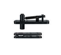 Charnière de porte en bois à axe rotatif en acier inoxydable, porte Invisible de haut en bas, charnière de porte secrète(Door Shaft - Black)