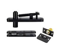 Charnière de porte en bois à axe rotatif en acier inoxydable, porte Invisible de haut en bas, charnière de porte secrète(Door Spindle Black)