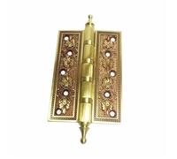 Charnière de porte en laiton massif épais et plat or rose très résistant pour portail de villa en cuivre (100 mm)