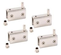 Charnière de porte en verre, charnières de porte en verre, charnière pivotante for porte de douche, 4 pièces, charnières pivotantes for porte en verre sans cadre, kit de remplacement de clip de charni