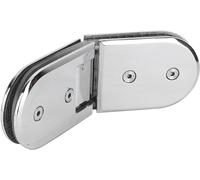 Charnière de porte en verre, charnières de porte Pince de porte robuste à 135 degrés, support de porte de douche, charnière plaquée, verre 8-12mm,