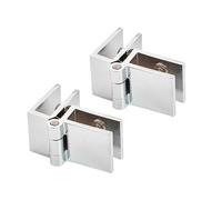 Charnière De Porte En Verre, Clip Double Face Sans Trou, En Acier Inoxydable, Pinces De Verre For Placard, 0/90/180 Degrés, 2 Pièces Facile à Installer(90 degrees)