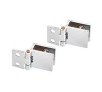 Charnière De Porte En Verre, Clip Double Face Sans Trou, En Acier Inoxydable, Pinces De Verre For Placard, 0/90/180 Degrés, 2 Pièces Facile à Installer(0 Degrees)