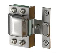 Charnière de porte en verre hydraulique avec clip en forme de U, aucune perforation nécessaire, compatible avec verre sans cadre de 5 mm à 8 mm, mécanisme hydraulique pour fermeture en douceur (argent