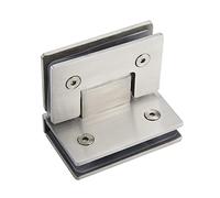 Charnière de porte en verre, pince de salle de bain, charnière de porte en verre à 90 degrés en acier inoxydable 304, clip de fixation en verre, verre trempé double face for charnière de salle de douc