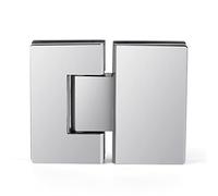 Charnière de porte en verre robuste monobloc moulée de précision avec acier inoxydable 304 de 5 mm d'épaisseur, pour portes de salle de bain sans cadre de 8 à 12 mm d'épaisseur, support verre sur