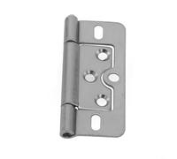 Charnière de porte encastrée en fer 77 x 35 mm pour placard, armoire, porte persienne offrant un fonctionnement silencieux et fluide (argenté)