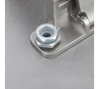 Charnière de porte encastrée robuste en acier inoxydable réglable en deux dimensions pour portes en pierre et installation propre (F)