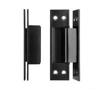 Charnière de porte invisible en acier inoxydable 127 x 35 mm pour portes pliantes en bois et aluminium (noir)
