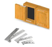 Charnière de porte invisible en acier inoxydable pour montage de porte en bois et moustiquaire (L)