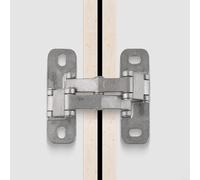 Charnière de porte robuste en acier inoxydable 304 réglable et invisible pour porte coupe-feu en pierre, capacité de charge de 100 à 400 kg, argent (S)