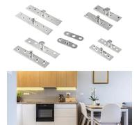 Charnière de porte rotative à 360 degrés en acier inoxydable, pivot invisible vers le haut et vers le bas pour portes d'armoires en bois et en alliage, argenté