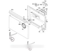 Charniere de porte(x1) pour lave vaisselle ROSIERES - BVMPIECES