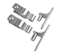 Charnière de pour portail en Acier Inoxydable 304 pour Tube 35mm - Support pour robuste 6mm pour Ferme et Clôture - Lot de 2 117x25mm