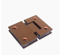 Charnière de salle bain en acier inoxydable 304 massif or rose, charnière, porte verre sans cadre, dossier haut et bas, page pliante pour Porte(RG-180OPEN)