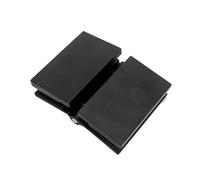 Charnière de salle bain en verre for douche, moulage précision, épaisse, mobile, acier inoxydable 304, noir, 180 degrés pour Porte(Black)