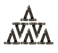 Charnière de support de couvercle - Lot de 6 charnières pour coffre à | Support réglable avec quincaillerie de pour meubles pliants tels que les armoires à café