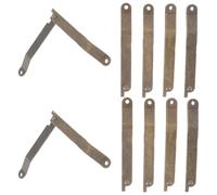 Charnière de Support pour Couvercle de Coffre, Fermeture Douce, Fer | Fixation Réversible Gauche ou Droite, Grosse Surface D’appui, Trous Ronds, Vis Incluses, pour Boîtes et Portes Horizontales