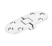 Charnière de table pliante en acier inoxydable - Surface polie miroir - Matériel 80 x 30 mm pour assemblage de meubles et postes de travail industriels - Composant métallique