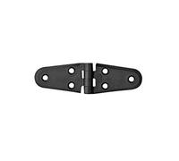 Charnière double ovale 135x40x4.5mm. couleur noire
