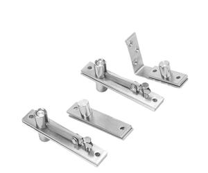 Charnière en acier inoxydable, 1 pièce, plaque d'acier gauche, charnière de positionnement supérieure et inférieure, axe de terre, arbre rotatif secret(Plane Heaven and Earth axis)