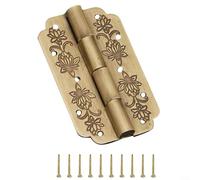 Charnière en laiton pour boîte en bois, serrure d'armoire et tiroir en bronze antique avec connexion à 10 points, fonctionnement fluide rétro dur (bronze)