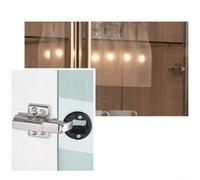 Charnière en verre avec tampon hydraulique et mini tête ronde pour une fermeture fluide des portes en verre de cuisine et de bureau, construction en métal et plastique (courbure droite)