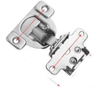 Charnière Hydraulique Bras Court Amortie pour porte Étroite Charnière(4pcs) | Bras court compact, pour idéal espaces réduits, fermeture hydraulique fluide, acier pour robuste, design discret