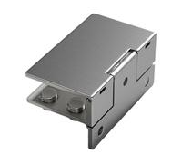 Charnière hydraulique sans cadre pour porte de placard en verre robuste Argenté 5,4 x 3,4 cm
