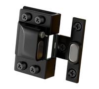 Charnière hydraulique sans cadre pour porte de placard en verre robuste Noir 5,4 x 3,4 cm