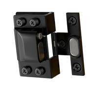 Charnière hydraulique sans cadre pour porte de placard en verre robuste Noir 5,4 x 3,4 cm