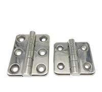 Charnière industrielle épaisse en acier inoxydable 304, grande charnière de précision moulée, 80 x 75 x 6 mm, charnière de porte robuste(JL1019-2-brushed stainless steel)