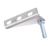 Charnière Inférieure Réglable, Acier Inoxydable | Ressort Intégré, Pivot Renforcé, pour Tables de Préparation et Armoires Froides, Finition Argentée
