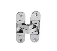 Charnière invisible 3D. Acier inoxydable satiné.2 pièces30*110mm (gauche + droite)