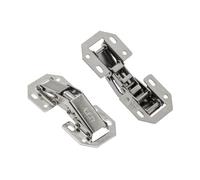 GTV Charnière à Piston Sans Boîtier ZT-HF-01-M00, Petite Charnière Spéciale avec Ressort de Rappel, pour Portes sans Perçage, Ferrure pour Meuble en Acier Finition Nickel