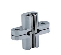 Charniere Invisible Charnières de porte pliantes dissimulées, 2 pièces, charnière croisée Invisible en bois à 180 degrés, quincaillerie meubles acier inoxydable pour Armoires de Porte Cuisine(16x70mm)