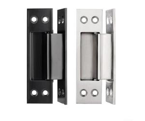 Charnière invisible en croix pour portes intérieures standard et système de pliage, corps en zinc moulé sous pression, assemblage renforcé en acier inoxydable (argenté)