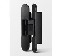 Charnière invisible for porte en bois/pliante, pivot silencieux à 180 degrés, quincaillerie invisible for portes intérieures secrètes(Black,16x2.8cm)