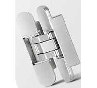 Charnière invisible for porte en bois/pliante, pivot silencieux à 180 degrés, quincaillerie invisible for portes intérieures secrètes(Silver,17.7x2.8cm)