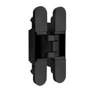 Charnière Invisible Porte 2 charnières tridimensionnelles réglables invisibles en bois avec croix cachée(Black)