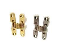 Charnière invisible pour Meuble Art. 499 mm. 65 x 12,3 en acier et nylon Finition laiton poli, nickelé, (spécifier Finition dans l'ordre)
