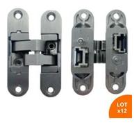 Charnière invisible - Zamac - Réglable - Gauche - 95X23/6 G