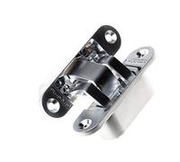 Charnière invisible zamak chromé mat 95 x 23 mm Small Argenta | Charnière invisible zamak chromé mat - 95 x 23 mm - Small - Argenta